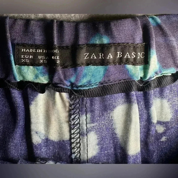 Zara basic blue tie dye skort size XS - Picture 7 of 9